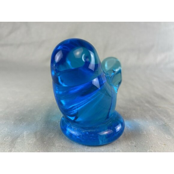 Bluebird of Happiness Signed Leo Ward 1991 ~ Blue Glass Bird Figurine EUC - Picture 4 of 9